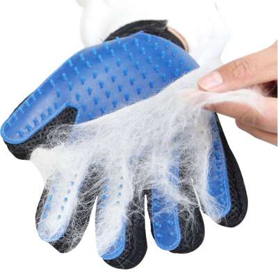 New Hight-quality Rubber Breathable Blue Dog Pet Grooming Glove